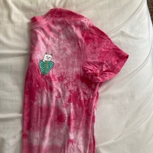 Mens Ripndip Frida Kahlo Pink Tie Dye Tee